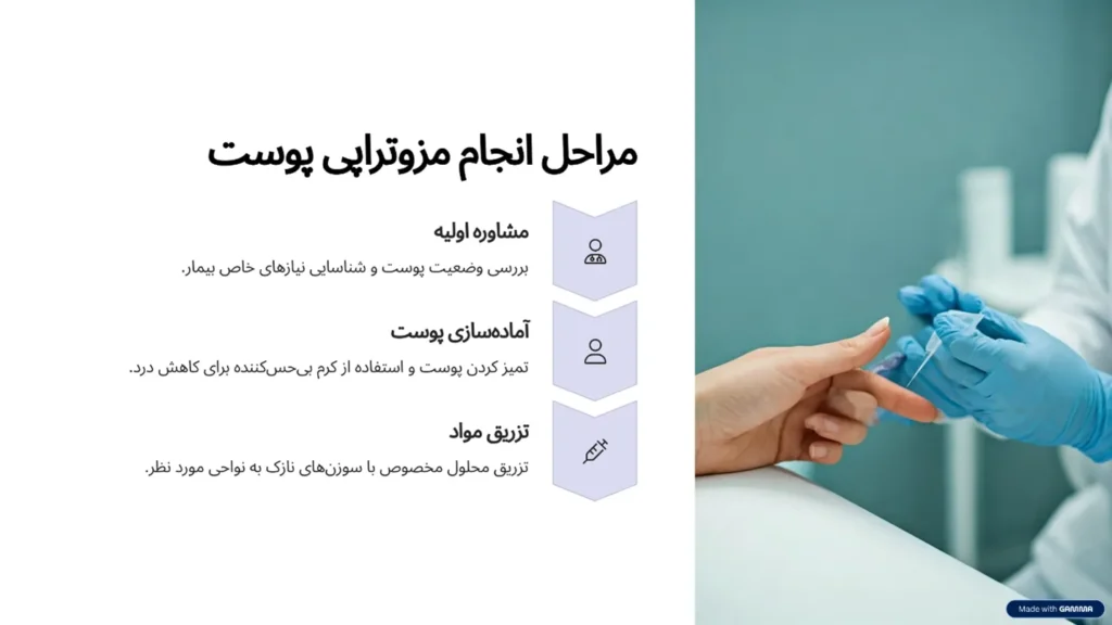 مراحل انجام مزوتراپی پوست