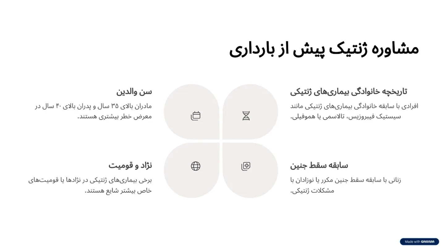 مشاوره ژنتیک پیش از بارداری